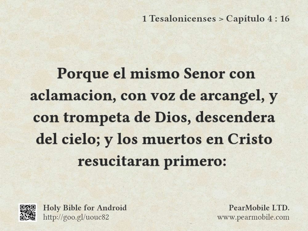 1 Tesalonicenses, Capítulo 4:16